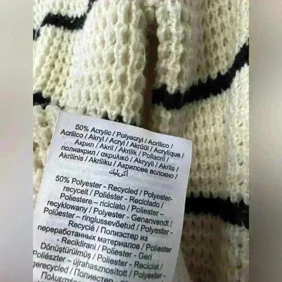 Vera Moda Womens Chunky Leanna Knit Striped Preppy Prep Fisherman Sweater XS - Picture 13 of 16